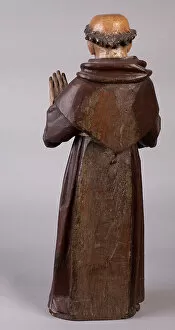 Flemish School Gallery: Statue. Saint Francis of Assisi. Polychromed wood. 18th century