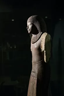 Ancient Egyptian Gallery: Statue of Thai, detail, 18th dynasty, from Saqqara (ebony)