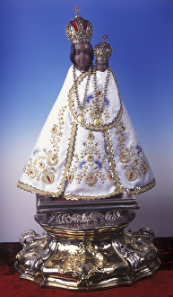 Statuette of the Virgin Mary of Svata Hora (wood, metal & fabric) Statuette of the Virgin Mary of Svata Hora (wood, metal & fabric)