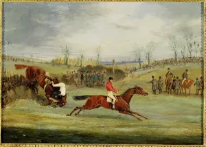A Steeplechase, Another Hedge (oil on canvas) A Steeplechase, Another Hedge (oil on canvas)