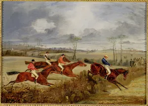 A Steeplechase, Near the Finish (oil on canvas) A Steeplechase, Near the Finish (oil on canvas)