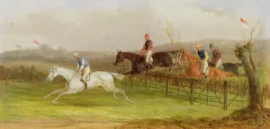 Steeplechasing: The Hurdle, 1869 (oil on canvas) Steeplechasing: The Hurdle, 1869 (oil on canvas)
