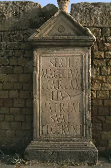 Timgad Collection: Stela with an inscription on Sertius Market High Imperial Period (27 BC-395 AD) (stone)