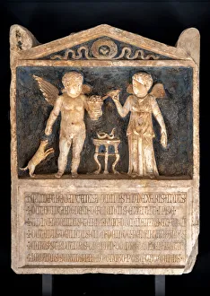 Stele 'Cupid and Psyche', II century AD. (marble) Stele 'Cupid and Psyche', II century AD. (marble)