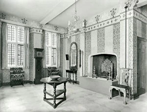 Industrialists Collection: The stencilled entrance hall of the Treasurer's House, York, from The English Manor House