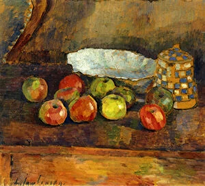 Still-life with Apples; Stilleben Mit Apfeln, c.1907 (oil on board)