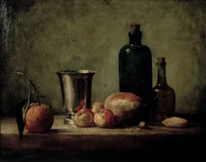 Still-life with Silver Beaker, Fruit and Bottles on a Table Still-life with Silver Beaker, Fruit and Bottles on a Table