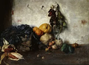 A Still-Life of Vegetables by a Wall, 1890 (oil on canvas) A Still-Life of Vegetables by a Wall, 1890 (oil on canvas)