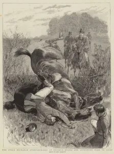 The Stock Exchange Steeplechases at Enfield, Hylda and Lovestone come to grief (engraving The Stock Exchange Steeplechases at Enfield, Hylda and Lovestone come to grief (engraving