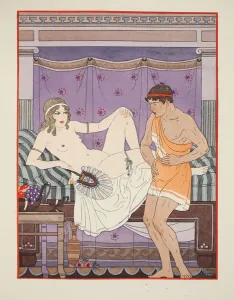 Stomach Ache, illustration from The Works of Hippocrates, 1934 (colour litho) Stomach Ache, illustration from The Works of Hippocrates, 1934 (colour litho)
