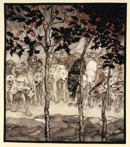 They stood outside, filled with savagery and terror, illustration from ' They stood outside, filled with savagery and terror, illustration from '