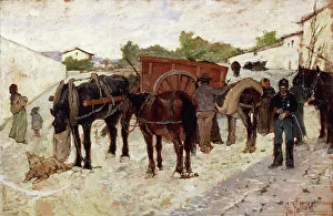 Stopping in Maremma or scene of country life by Giovanni Fattori (1825-1908) Stopping in Maremma or scene of country life by Giovanni Fattori (1825-1908)