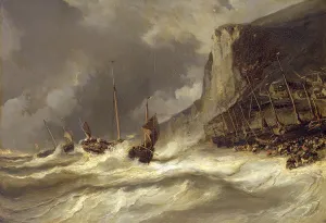 Storm on the Coast at Etretat, Normandy, 1851 (oil on canvas) Storm on the Coast at Etretat, Normandy, 1851 (oil on canvas)