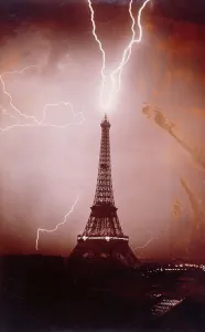 Storm over the Eiffel Tower, 6th May 1919 (photo) Storm over the Eiffel Tower, 6th May 1919 (photo)