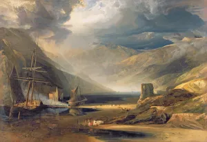 A Storm Passing Off on the Coast of Merionethshire, 1818 (oil on canvas) A Storm Passing Off on the Coast of Merionethshire, 1818 (oil on canvas)