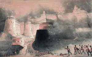 The Storming of Kabul Gate in 1839 (w/c & pencil on paper) The Storming of Kabul Gate in 1839 (w/c & pencil on paper)