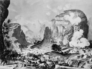 The Storming of Magdala by British troops under Sir Robert Napier (1810-1890), sketched The Storming of Magdala by British troops under Sir Robert Napier (1810-1890), sketched