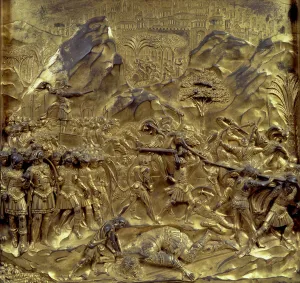 The Story of David and Goliath, one of ten relief panels from the Gates of Paradise The Story of David and Goliath, one of ten relief panels from the Gates of Paradise