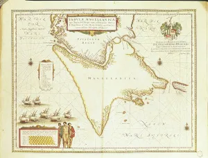 Strait of Magellan, from Theatrum Orbis Terrarum by Willem and Joan Blaeu, 1635 Strait of Magellan, from Theatrum Orbis Terrarum by Willem and Joan Blaeu, 1635