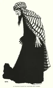 A stranger passing by watched him closely (engraving) A stranger passing by watched him closely (engraving)