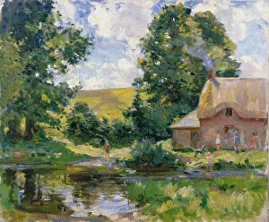 Wilfred Gabriel de Glehn Gallery: Stratford Tony: the ford on the River Ebble