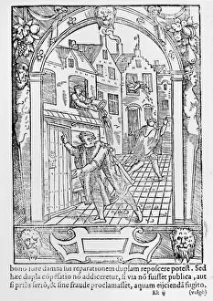 Leuven Gallery: Street crime, 1554 (woodcut)