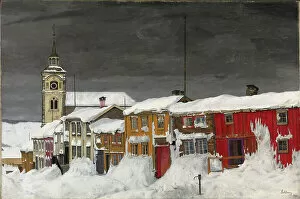 Belltower Gallery: Street in Roros in Winter, 1903 (oil on canvas)