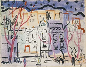 Street Scene, South of France, 1926 (oil on panel) Street Scene, South of France, 1926 (oil on panel)