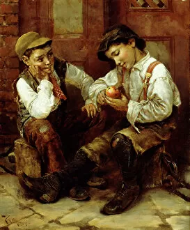 Relationship Gallery: Street Urchins, (oil on canvas)