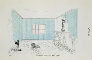 Stripping poisonous wall papers, illustration from Dangers to Health Stripping poisonous wall papers, illustration from Dangers to Health