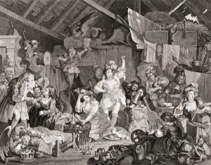 Strolling Players rehearsing in a Barn, engraved by G Presbury, from The Works of Strolling Players rehearsing in a Barn, engraved by G Presbury, from The Works of