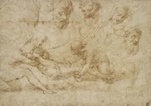 Painte Gallery: Studies for a Deposition (pen and brown ink on buff paper)