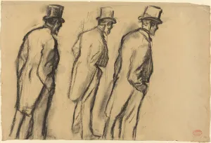 Three Studies of Ludovic Halevy Standing, c.1880 (charcoal on tan laid paper) Three Studies of Ludovic Halevy Standing, c.1880 (charcoal on tan laid paper)