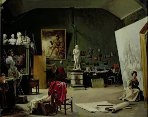 The Studio of Leon Cogniet (1794-1880) (oil on canvas) The Studio of Leon Cogniet (1794-1880) (oil on canvas)