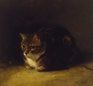 Study of a Cat, 1817 (oil on panel, mounted as a drawing) Study of a Cat, 1817 (oil on panel, mounted as a drawing)