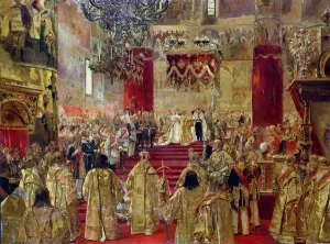 Study for the Coronation of Tsar Nicholas II (1868-1918) and Tsarina Alexandra (1872-1918) Study for the Coronation of Tsar Nicholas II (1868-1918) and Tsarina Alexandra (1872-1918)