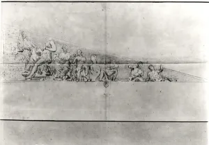 Study of the frieze from a pediment of the Parthenon (pencil on paper) (b/w photo) Study of the frieze from a pediment of the Parthenon (pencil on paper) (b/w photo)