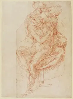 Study of Lazarus and two Attendant Figure (red chalk on paper) Study of Lazarus and two Attendant Figure (red chalk on paper)