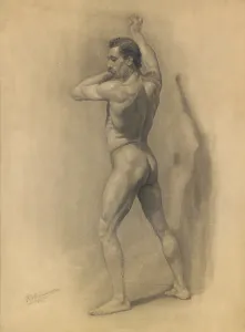 Study of the Male Figure, 1875 (charcoal, white chalk and pencil on paper) Study of the Male Figure, 1875 (charcoal, white chalk and pencil on paper)