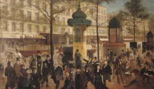 Study for a panorama of the Boulevard de Montmartre, 1877 (oil on canvas) Study for a panorama of the Boulevard de Montmartre, 1877 (oil on canvas)