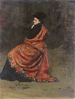 Study for A Parisian Cafe (1875): A Woman Seated, 1874 (oil on board)