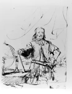Study for a Portrait of Admiral Michiel de Ruyter, 1667 (pen and ink) Study for a Portrait of Admiral Michiel de Ruyter, 1667 (pen and ink)