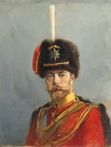 Study for a Portrait of Emperor Nicholas II, Chief of the Guard Hussar Regiment, c Study for a Portrait of Emperor Nicholas II, Chief of the Guard Hussar Regiment, c