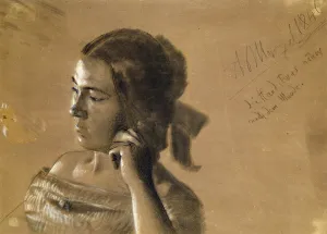 Study for a portrait of Mrs Von Maercker, 1846 (chalk and charcoal on paper) Study for a portrait of Mrs Von Maercker, 1846 (chalk and charcoal on paper)
