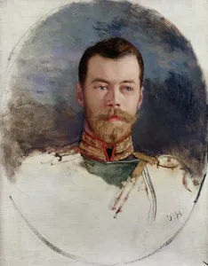 Study for a portrait of Tsar Nicholas II (1868-1918) 1898 (oil on canvas) Study for a portrait of Tsar Nicholas II (1868-1918) 1898 (oil on canvas)