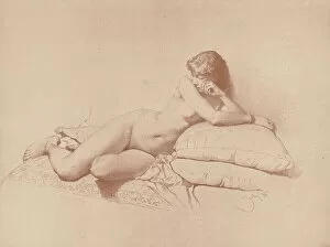 Lying On Side Collection: Study of a Reclining Female Nude, 1885 (lithograph)