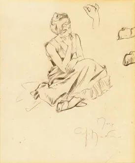 Study of a Seated Woman, 1897 (pencil on paper) Study of a Seated Woman, 1897 (pencil on paper)