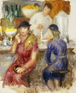 Study for The Soda Fountain, 1935 (oil on canvas) Study for The Soda Fountain, 1935 (oil on canvas)