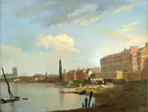 A Study of the Thames with the Final Stages of the Adelphi, 1772 (oil on canvas) A Study of the Thames with the Final Stages of the Adelphi, 1772 (oil on canvas)