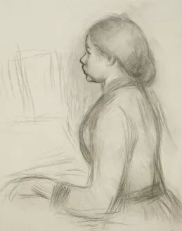 Images Dated 25th January 2012: Study of a Young Girl at the Piano; Etude pour Une Jeune Fille au Piano, (soft pencil